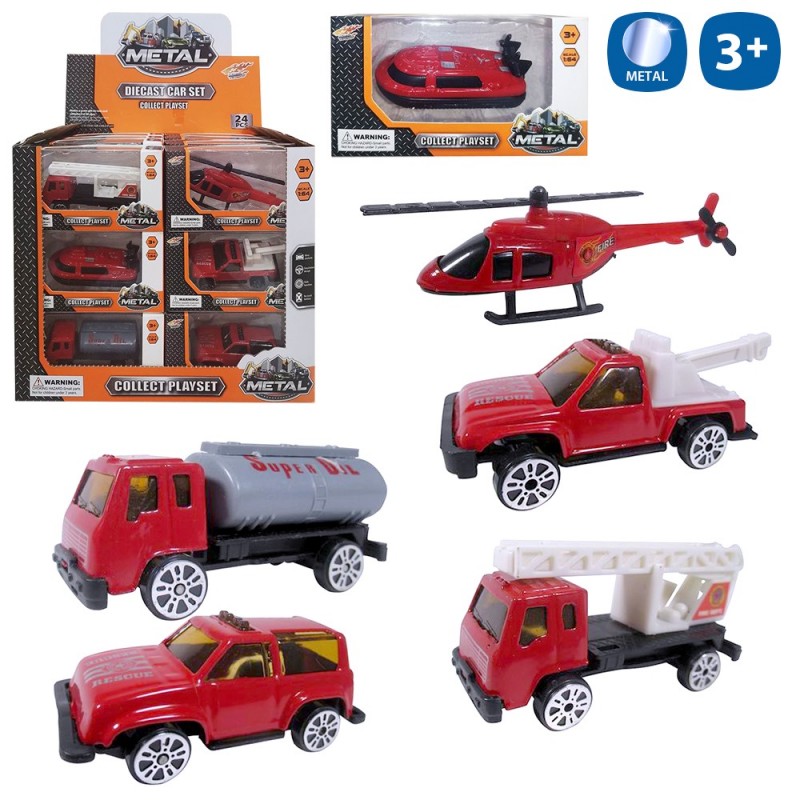 Véhicules de pompiers en métal