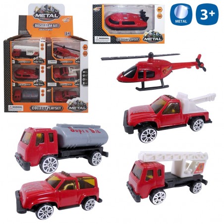 Véhicules de pompiers en métal