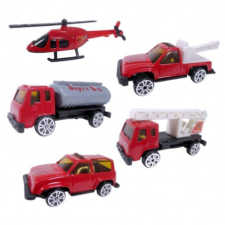Véhicules de pompiers en métal