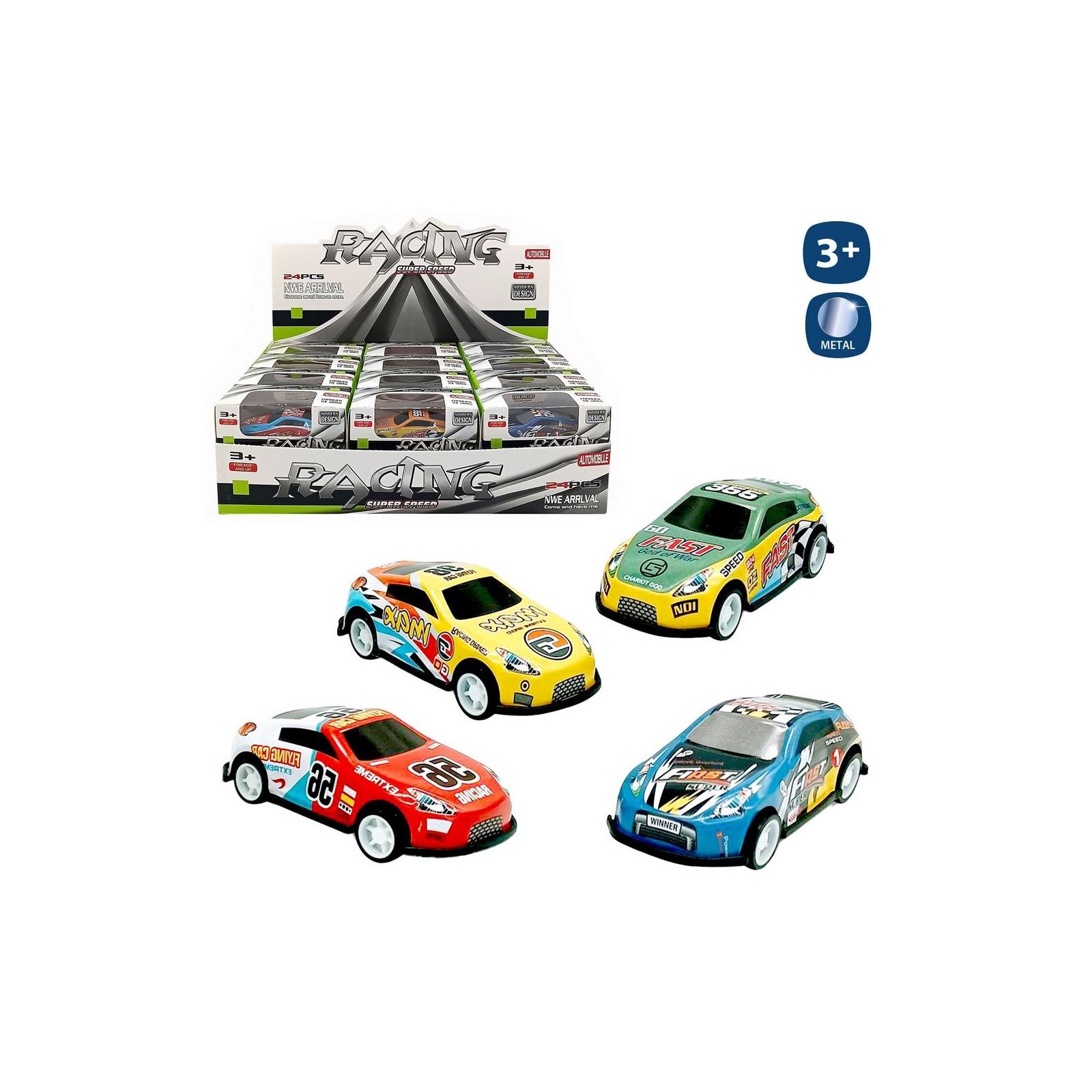 Voiture de course en métal pour enfants