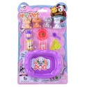 Chiens miniatures jouets avec accessoires
