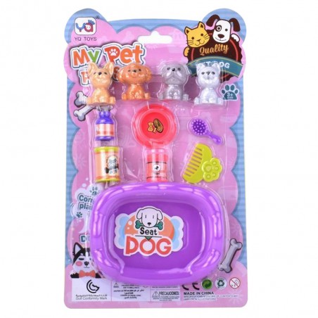 Chiens miniatures jouets avec accessoires