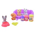 Chiens miniatures jouets avec accessoires
