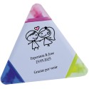 Marqueur de mariage tricolore personnalisé avec noms et phrase
