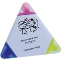 Marqueur de mariage tricolore personnalisé avec noms et phrases