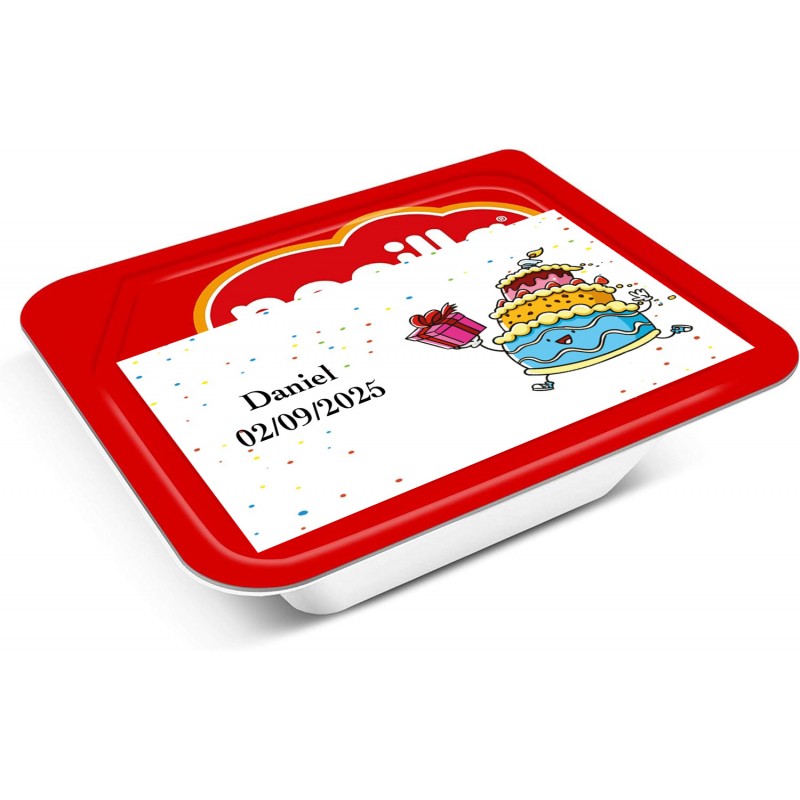 Mini Nocilla d'anniversaire personnalisée avec nom et date Mini Nocilla d'anniversaire personnalisée avec nom et date