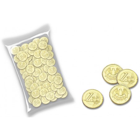 Pièces de 1 Euro Chocolat Doré