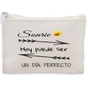 Porte-monnaie blanc de poche avec phrase motivante