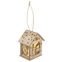 Décoration de Noël avec lumière en forme de cabane en bois