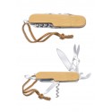 Couteau outil multifonction en bambou