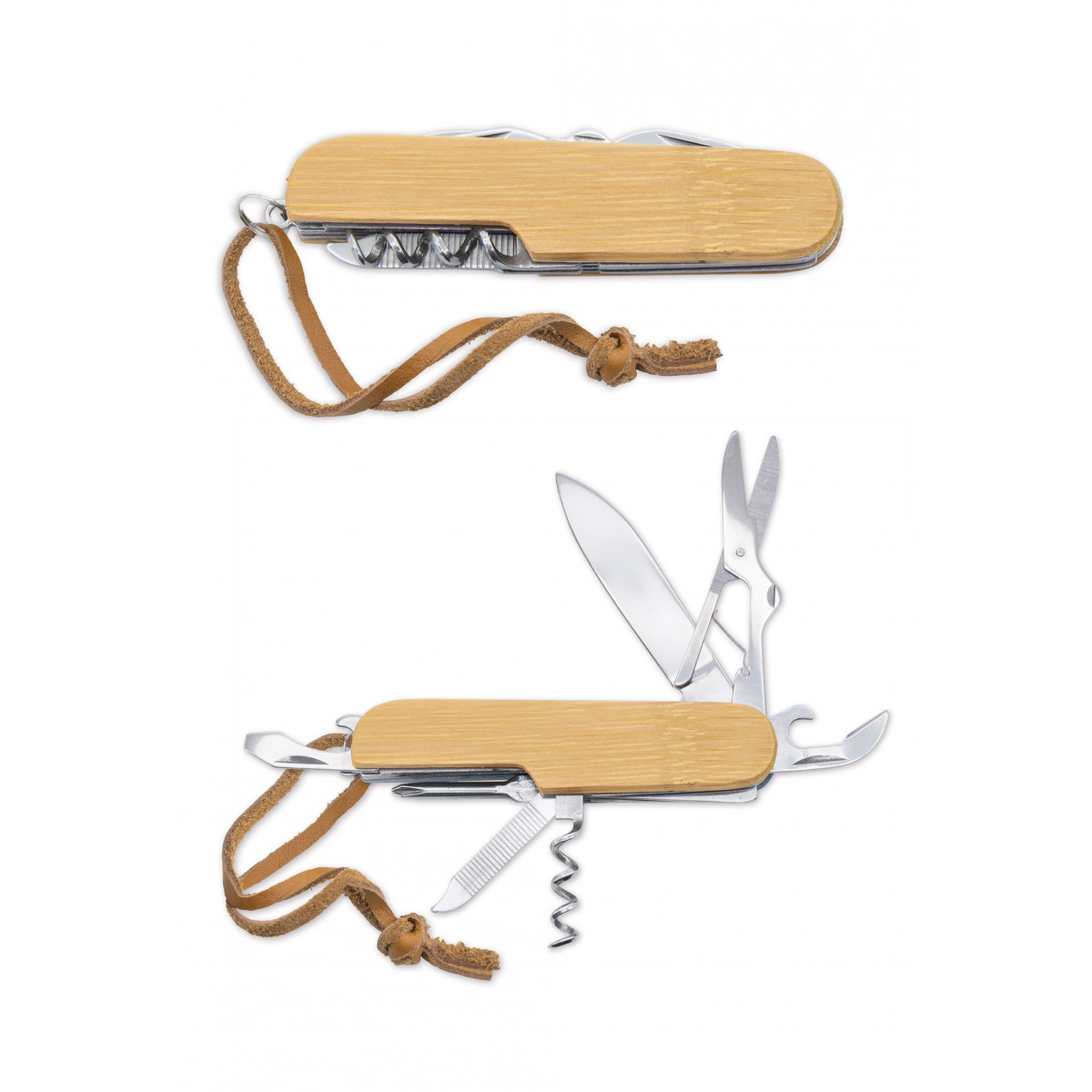 Couteau outil multifonction en bambou