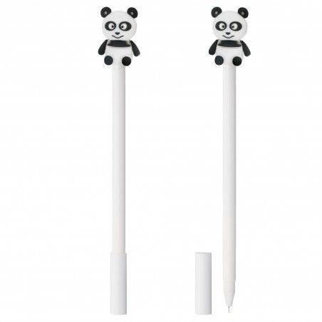 Stylo avec figurine 3D en forme d'ours panda