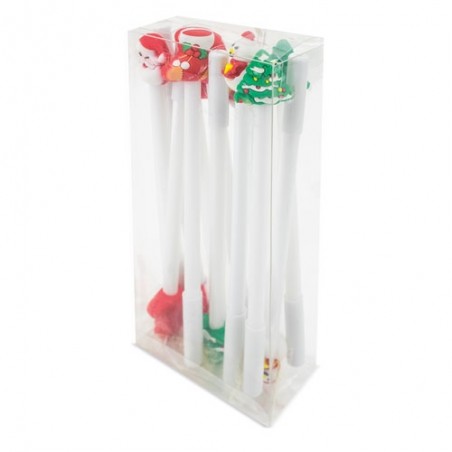 Lot de 4 stylos avec motifs de noël