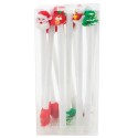 Lot de 4 stylos avec motifs de noël
