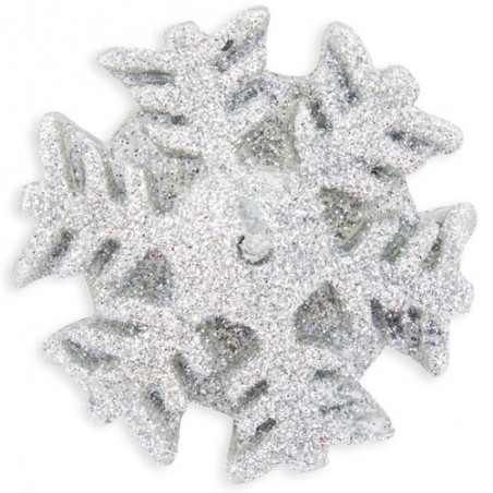 Ensemble de bougies pour Noël en forme de flocons de neige