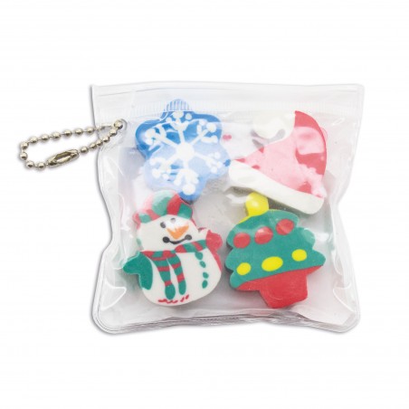 Mini gommes à effacer de Noël