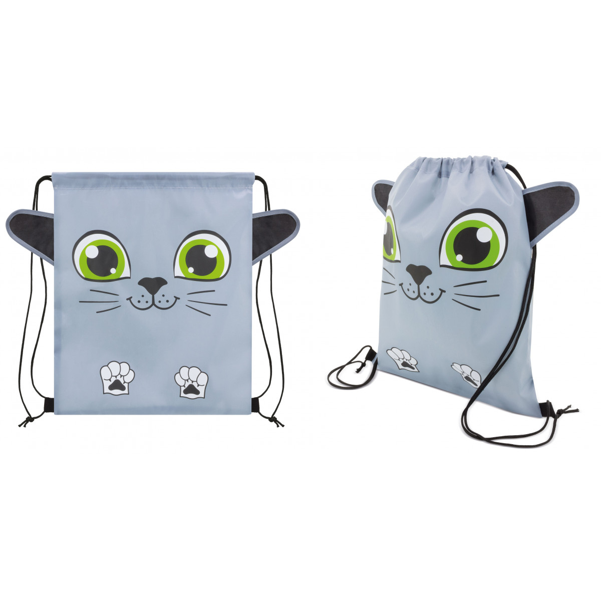Sac à dos pour enfants modèle chaton en couleur grise