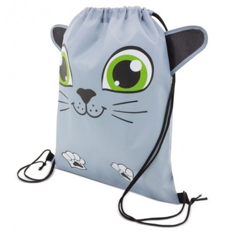 Sac à dos pour enfants modèle chaton en couleur grise