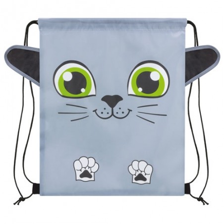 Sac à dos pour enfants modèle chaton en couleur grise