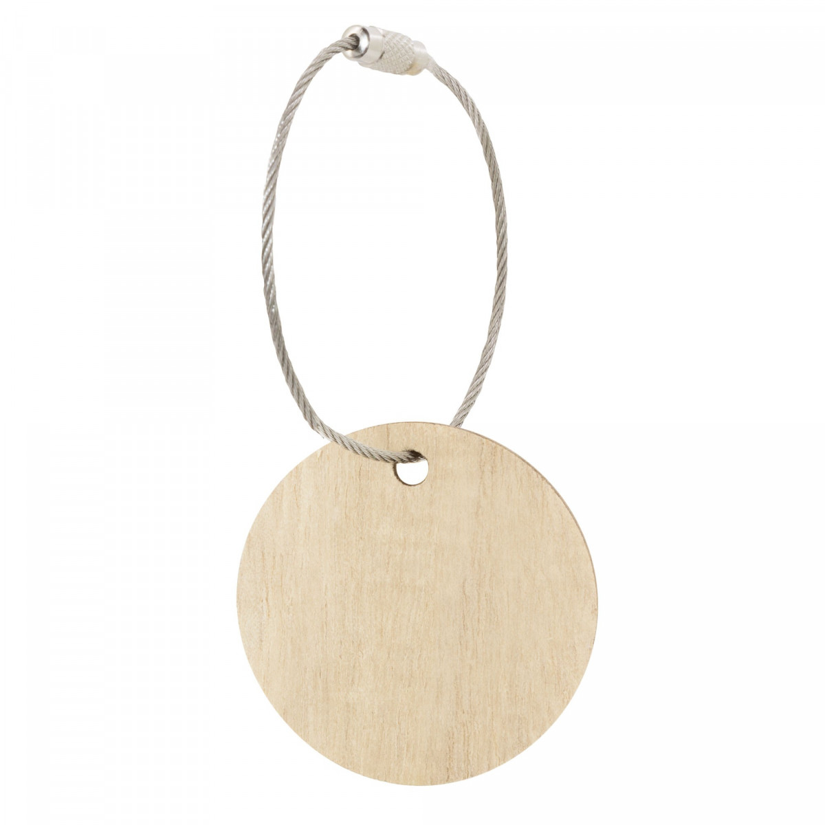 Carte de voeux en bois avec pendentif