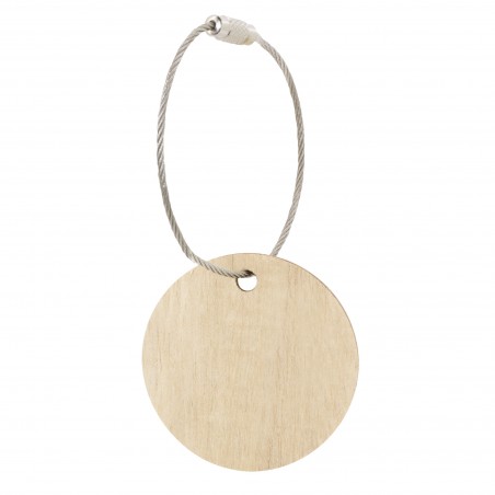Carte de voeux en bois avec pendentif