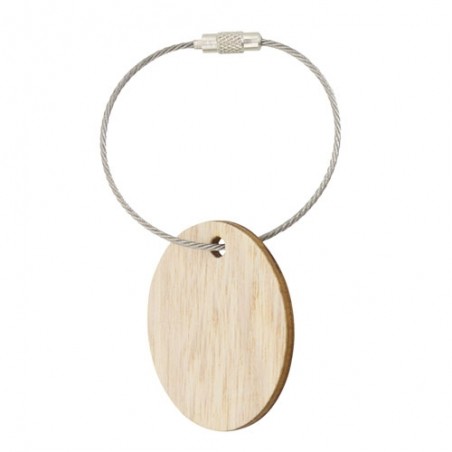 Carte de voeux en bois avec pendentif