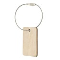 Carte cadeau en bois avec cordon rigide argenté