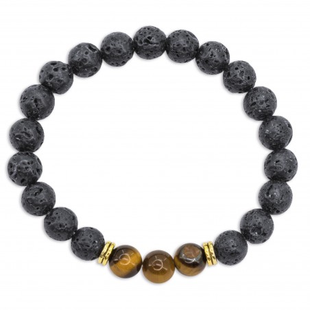 Bracelet en pierre volcanique