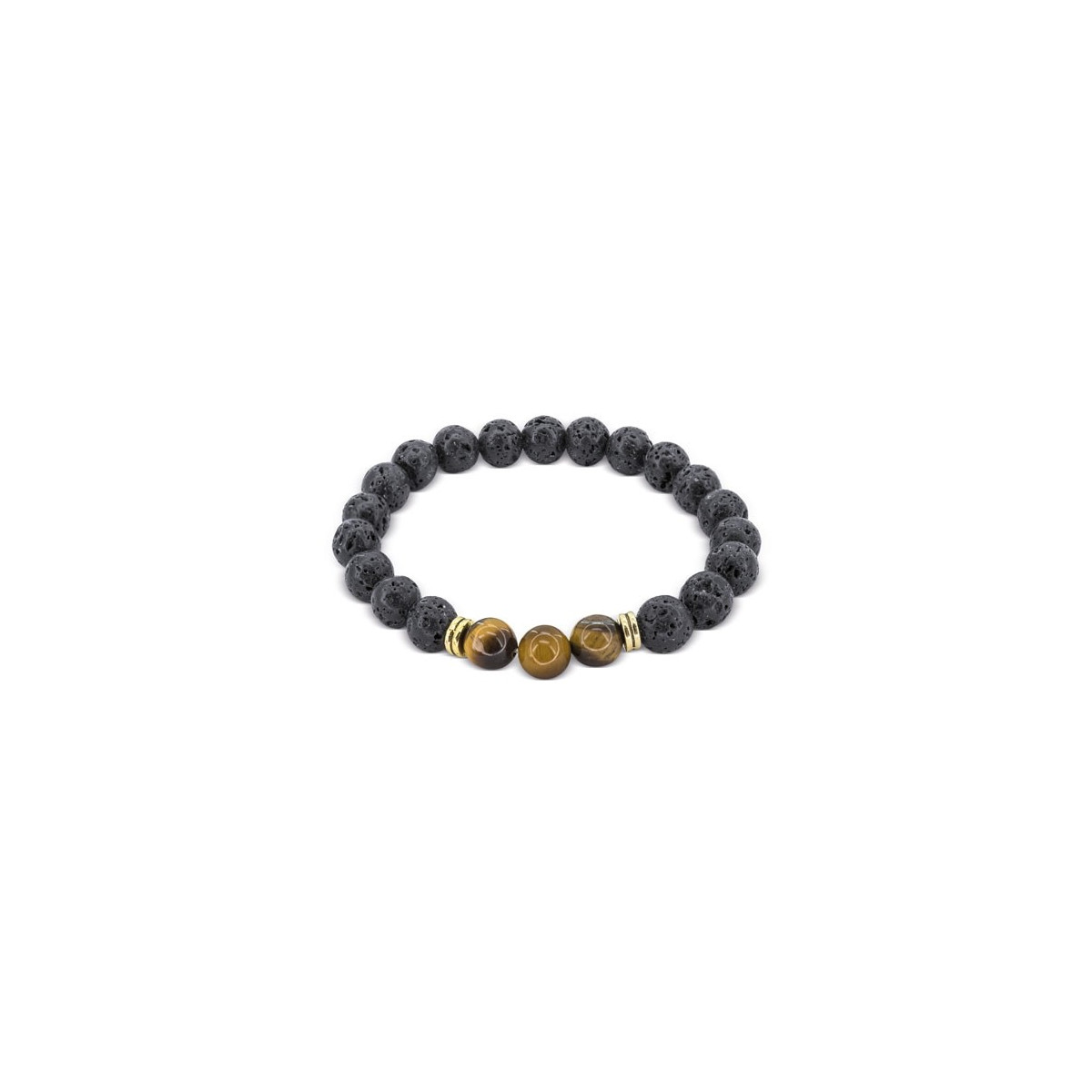 Bracelet en pierre volcanique