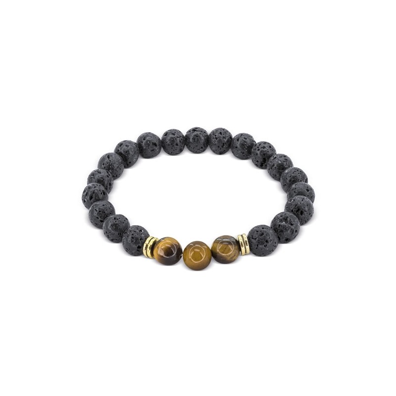 Bracelet en pierre volcanique