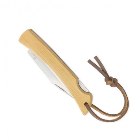 Couteau en acier inoxydable avec manche en bambou