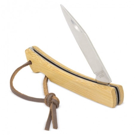 Couteau en acier inoxydable avec manche en bambou