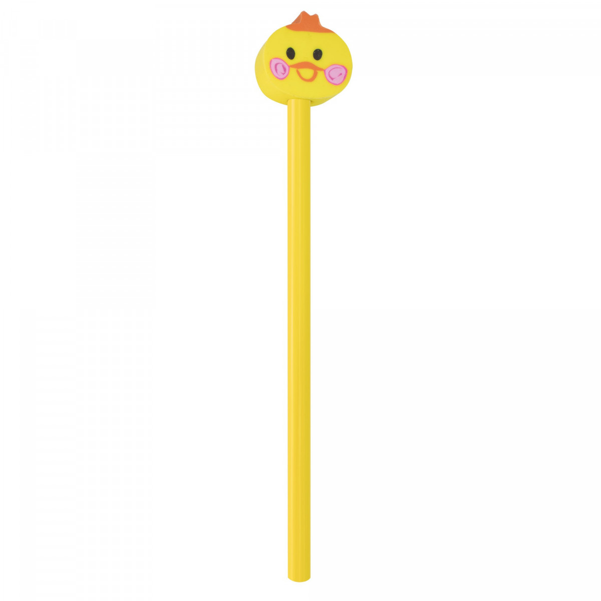 Crayon en bois pour enfants avec gomme en forme de poussin