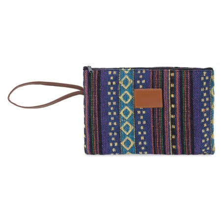 Trousse en tissu avec fermeture éclair et sangle de maintien