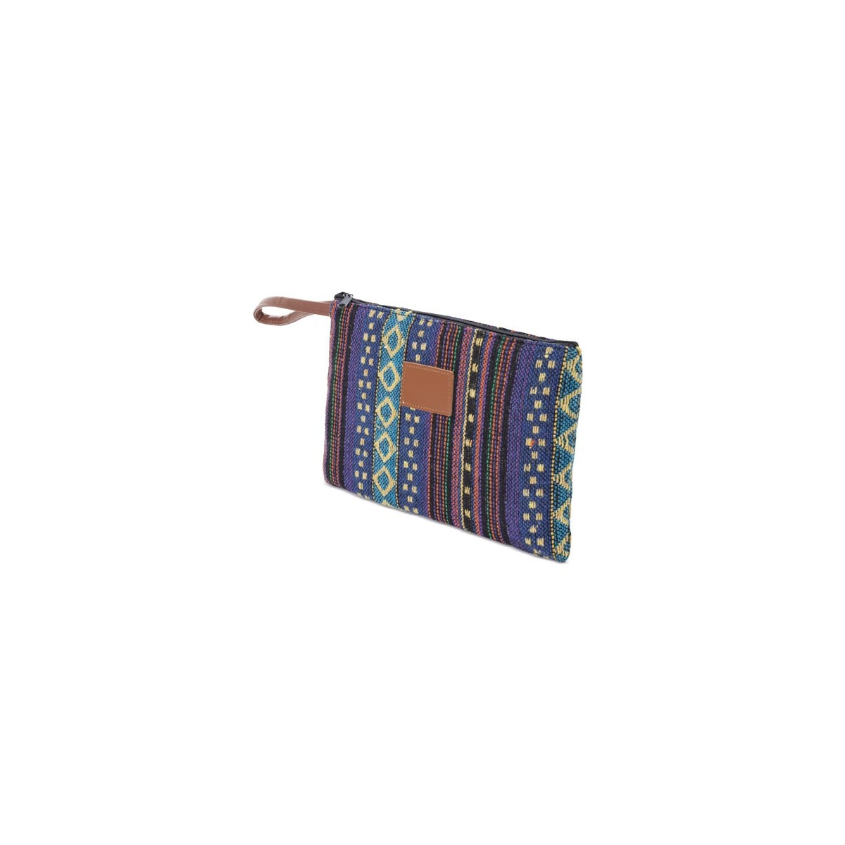 Trousse en tissu avec fermeture éclair et sangle de maintien