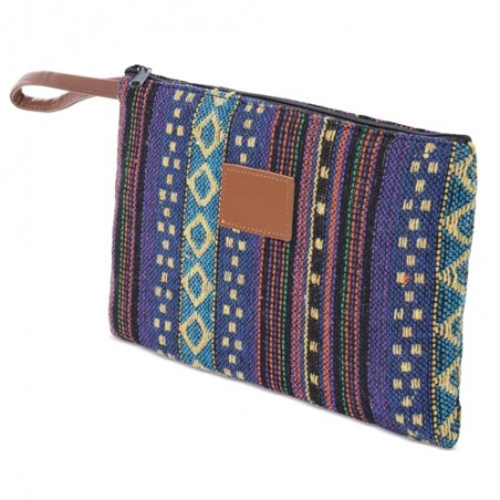 Trousse en tissu avec fermeture éclair et sangle de maintien