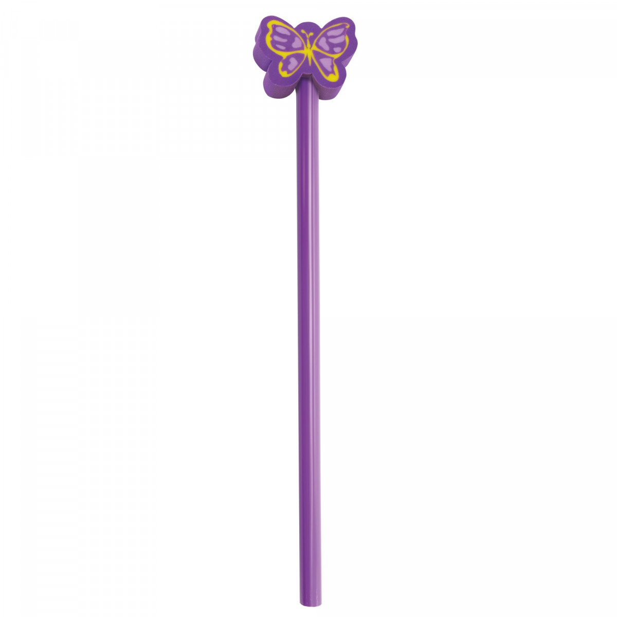 Crayon et gomme en forme de papillon