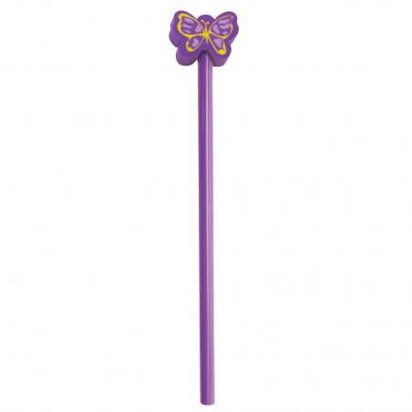 Crayon et gomme en forme de papillon