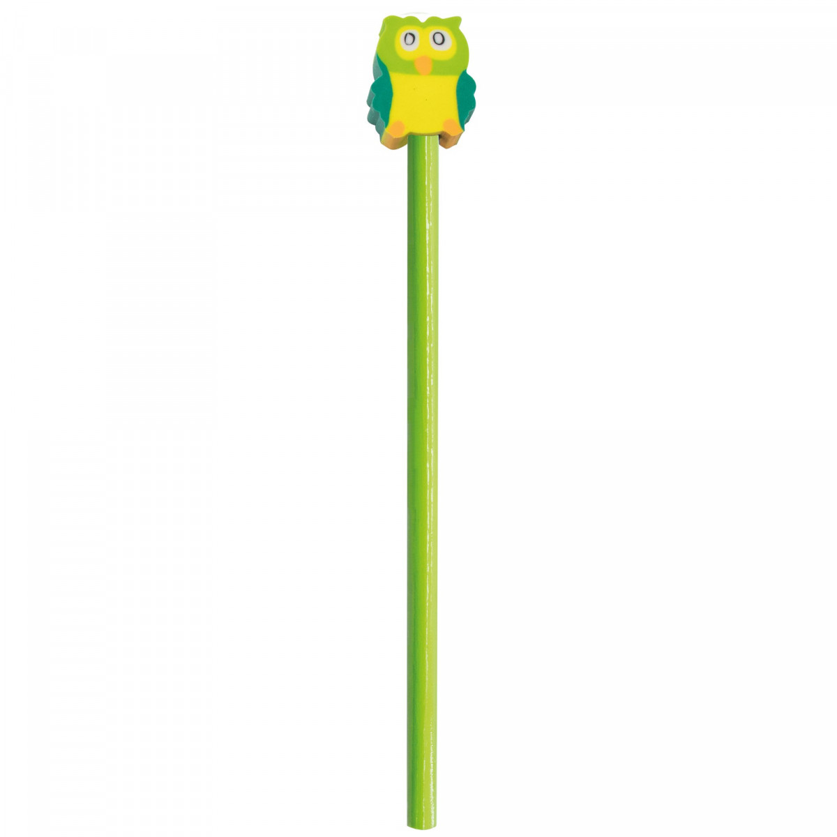 Crayon avec gomme en forme de hibou