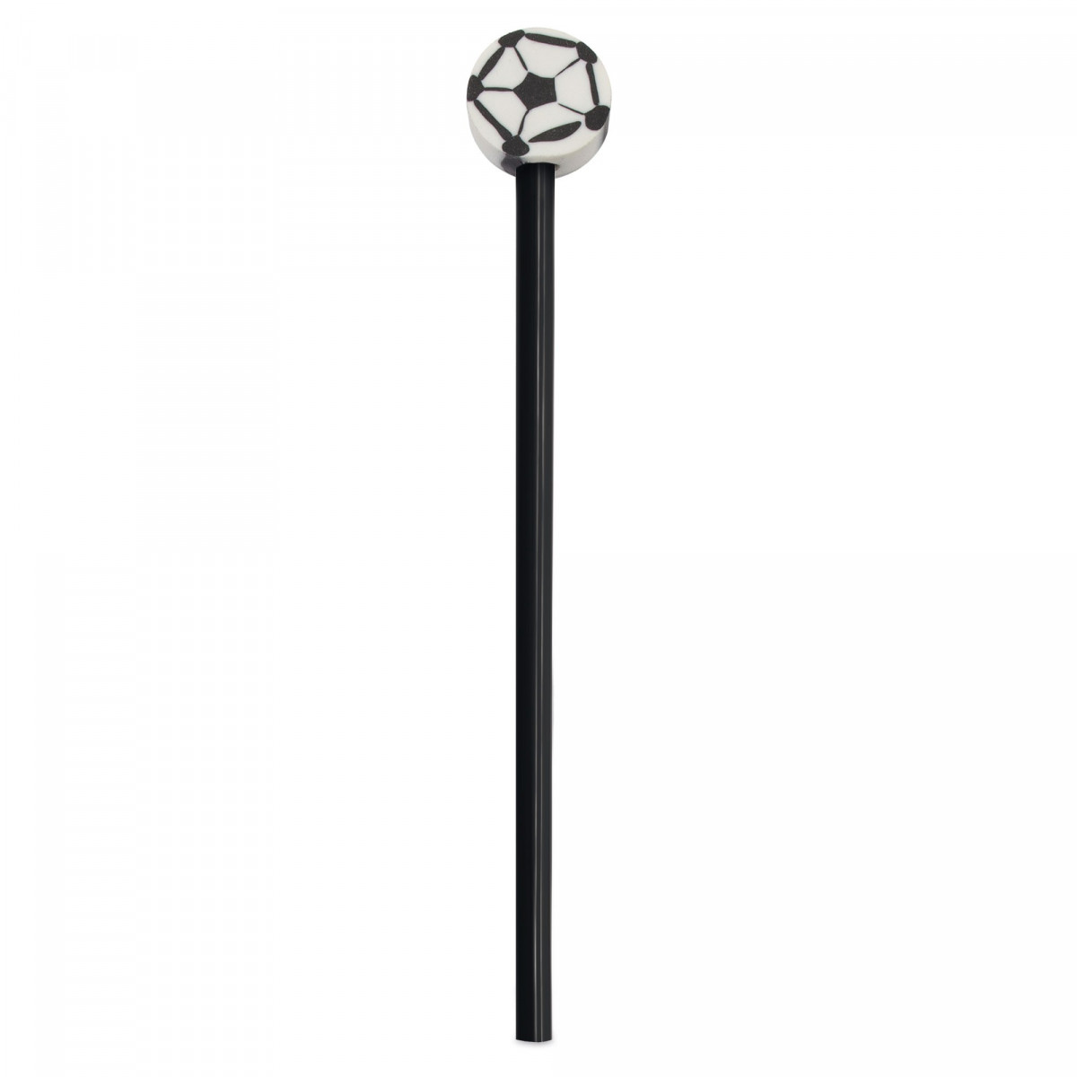 Crayon en bois avec gomme design football