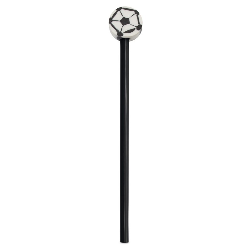 Crayon en bois avec gomme design football