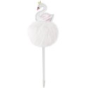 Stylo avec pompon blanc en forme de cygne