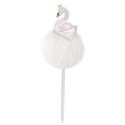 Stylo avec pompon blanc en forme de cygne