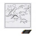 Napperon pour enfants à colorier avec des crayons de cire