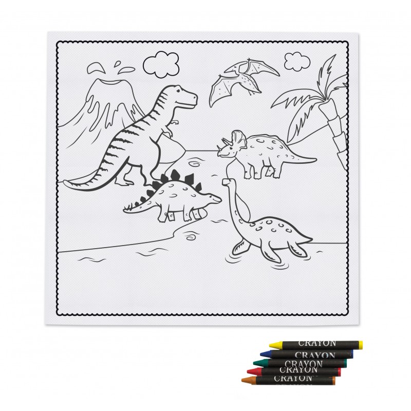 Napperon pour enfants à colorier avec des crayons de cire