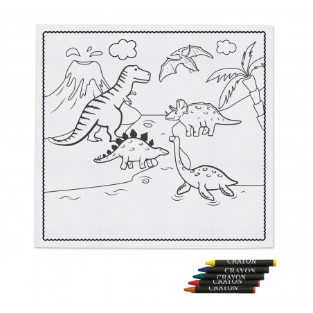 Napperon pour enfants à colorier avec des crayons de cire