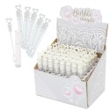 Pack de 48 mini bulles de savon avec une prise en forme de cœur