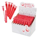 Pack de 48 mini bulles de savon avec une prise en forme de cœur