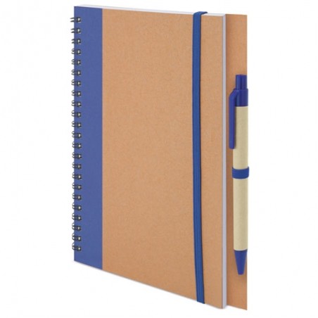 Cahier A5 avec stylo en carton recyclé