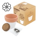 Petit pot en terre cuite avec graines